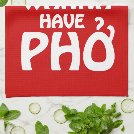 Meisjes willen gewoon Phở hebben Theedoek (Gevouwen)