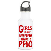 Meisjes willen gewoon Phở hebben Waterfles (Voorkant)