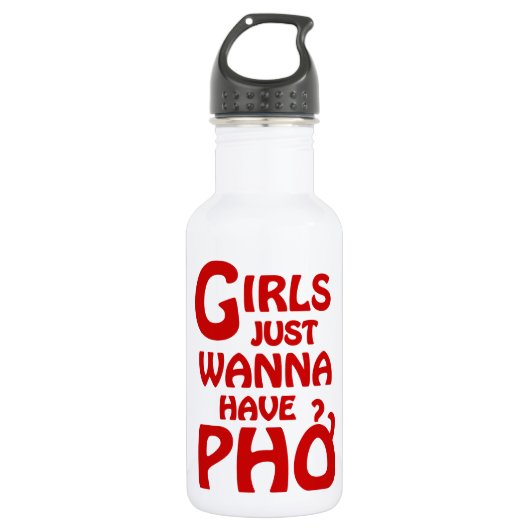 Meisjes willen gewoon Phở hebben Waterfles (Voorkant)