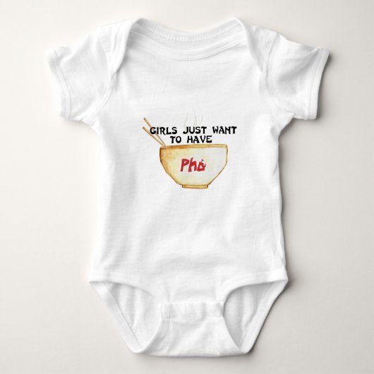 Meisjes willen gewoon Pho Jersey hebben T-shirt (Voorkant)