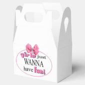 Meisjes willen gewoon plezier hebben. bedankdoosjes (Geopend)