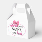 Meisjes willen gewoon plezier hebben. bedankdoosjes (Voorkant Zijde)