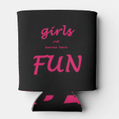 meisjes willen gewoon plezier hebben blikjeskoeler (Achterkant)