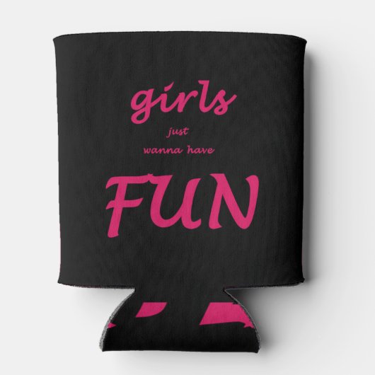 meisjes willen gewoon plezier hebben blikjeskoeler (Achterkant)