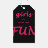 meisjes willen gewoon plezier hebben cadeaulabel (Voorkant)