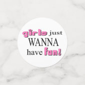 Meisjes willen gewoon plezier hebben. confetti (Kleine voorkant)