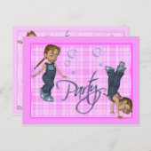 Meisjes willen gewoon plezier hebben, feest uitnod uitnodiging briefkaart (Voorkant / Achterkant)