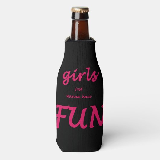 meisjes willen gewoon plezier hebben flesjeskoeler (Fles Voorkant)