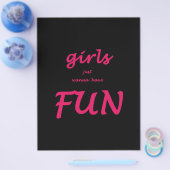 meisjes willen gewoon plezier hebben flyer (Enkel)