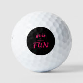 meisjes willen gewoon plezier hebben golfballen (Voorkant)
