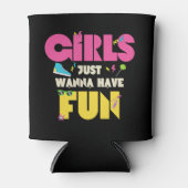 Meisjes willen gewoon plezier hebben jaren 80 nost blikjeskoeler (Voorkant)
