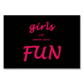 meisjes willen gewoon plezier hebben kaart (Achterkant)