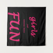 meisjes willen gewoon plezier hebben wandkleed (Voorkant (horizontaal))