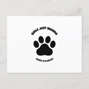 Meisjes willen gewoon pooiën hebben aankondigingskaart
