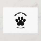 Meisjes willen gewoon pooiën hebben aankondigingskaart (Voorkant)