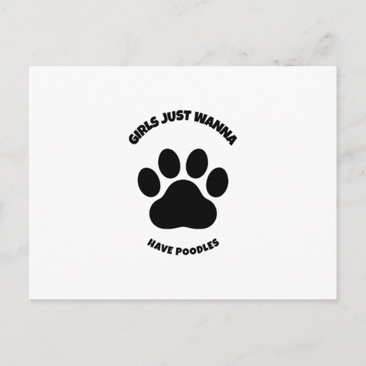 Meisjes willen gewoon pooiën hebben aankondigingskaart (Voorkant)