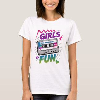 Meisjes Willen Gewoon Pret Hebben Retro T-shirt