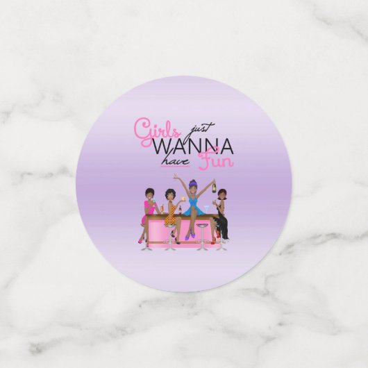 Meisjes Willen Gewoon Pret Hebben Vrijgezellenfees Confetti (Kleine voorkant)