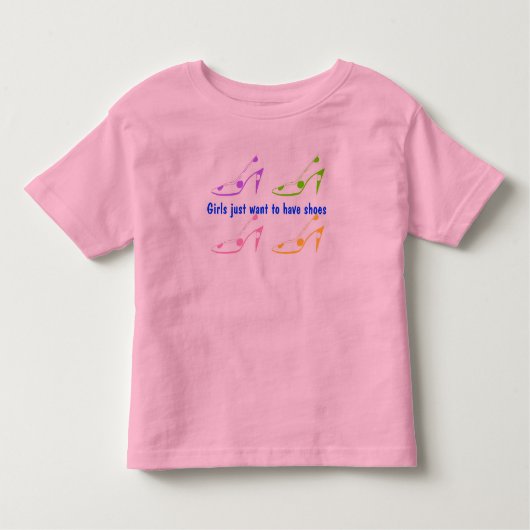 Meisjes willen gewoon schoenen kinder shirts (Voorkant)