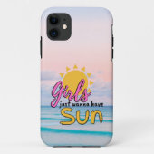 Meisjes willen gewoon Sun Beach hebben Case-Mate iPhone Case (Achterkant)
