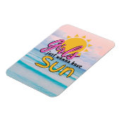 Meisjes willen gewoon Sun Beach hebben Magneet (Linkerzijde)