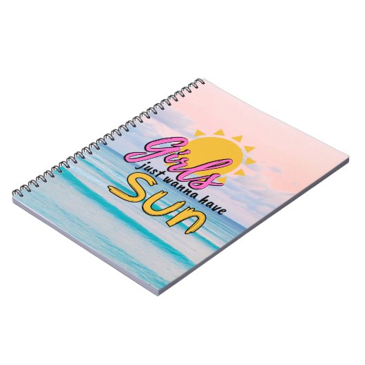 Meisjes willen gewoon Sun Beach hebben Notitieboek (Linkerzijde)