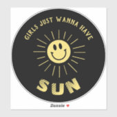 Meisjes willen gewoon Sun 🌞 hebben Sticker (Vel)