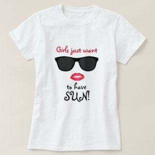 Meisjes willen gewoon T-shirt voor zon
