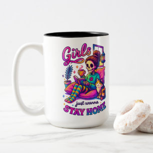 Meisjes willen gewoon... tweekleurige koffiemok