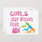Meisjes willen gewoon zon hebben briefkaart (Voorkant / Achterkant)