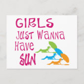 Meisjes willen gewoon zon hebben briefkaart (Voorkant)