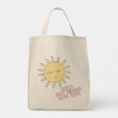 Meisjes willen gewoon zon hebben. Canvas tas zomer (Achterkant)
