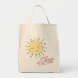 Meisjes willen gewoon zon hebben. Canvas tas zomer