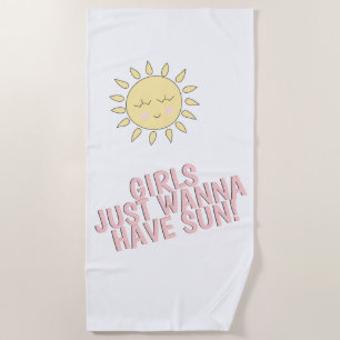 Meisjes willen gewoon zon hebben. Cute Summer Quot Strandlaken