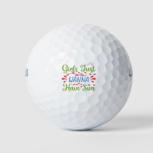 Meisjes willen gewoon zon hebben golfballen (Voorkant)
