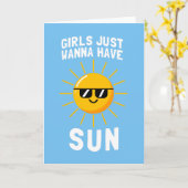 Meisjes willen gewoon zon hebben kaart (Gele Bloem)