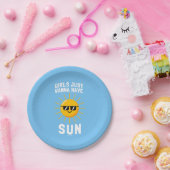 Meisjes willen gewoon zon hebben papieren bordje (Feest)