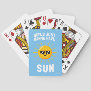 Meisjes willen gewoon zon hebben pokerkaarten