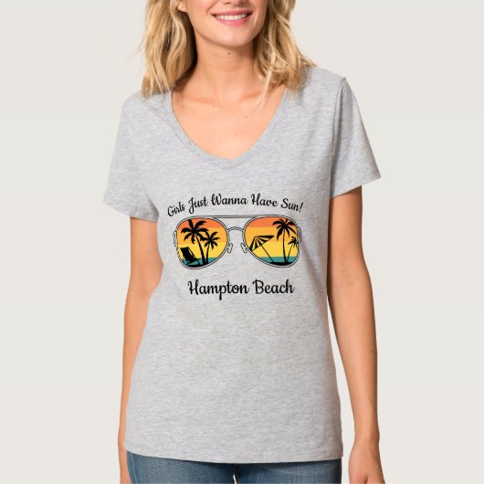 Meisjes willen gewoon zon hebben! t-shirt (Voorkant)