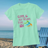 Meisjes willen gewoon zon hebben Tri-Blend shirt