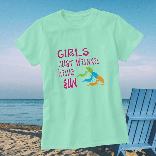 Meisjes willen gewoon zon hebben Tri-Blend shirt