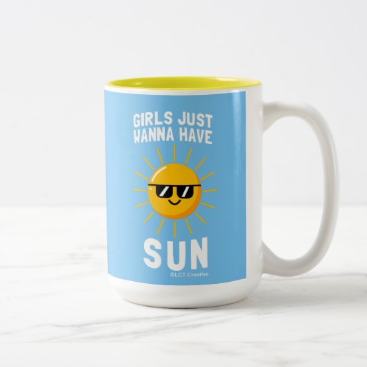 Meisjes willen gewoon zon hebben tweekleurige koffiemok (Rechts)