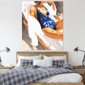 Meisjes willen gewoon zon schilderen canvas afdruk (Insitu (Slaapkamer))