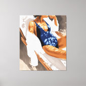 Meisjes willen gewoon zon schilderen canvas afdruk (Voorkant)