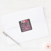 Meisjes willen grondrechten vierkante sticker (Envelop)