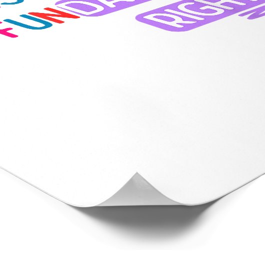 Meisjes willen grondrechten vrouwenrechten poster (Hoek)