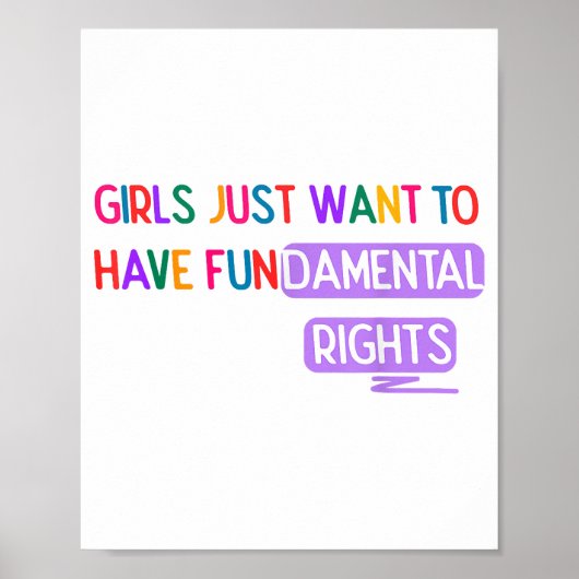 Meisjes willen grondrechten vrouwenrechten poster (Voorkant)