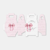 Meisjes willen One Pink Bow-verjaardag zijn Bedankdoosjes (Uitgevouwen)