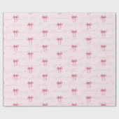 Meisjes willen One Pink Bow-verjaardag zijn Cadeaupapier (Vlak)