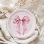 Meisjes willen One Pink Bow-verjaardag zijn Papieren Bordje